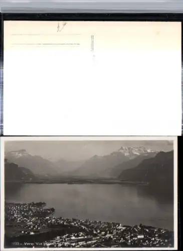 309831,Vevey Totale et Dents du Midi Bergkulisse Kt Waadt