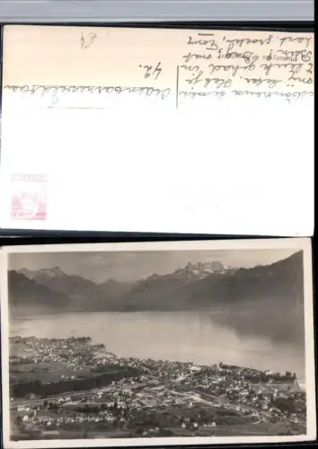 309843,Vevey Totale et les Dents du Midi Bergkulisse Kt Waadt