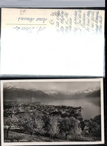 309844,Vevey Totale Bergkulisse Kt Waadt