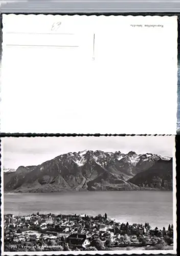 309851,Vevey Teilansicht et le Grammont Bergkulisse Kt Waadt