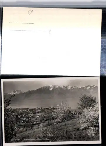309854,Vevey Totale le Grammont et Dents du Midi Bergkulisse Kt Waadt