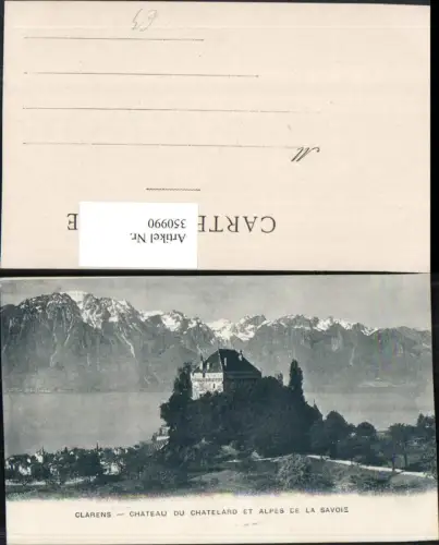 350990,Clarens Chateau du Chatelard et Alpes de la Savoie Schloss Bergkulisse Kt Waadt