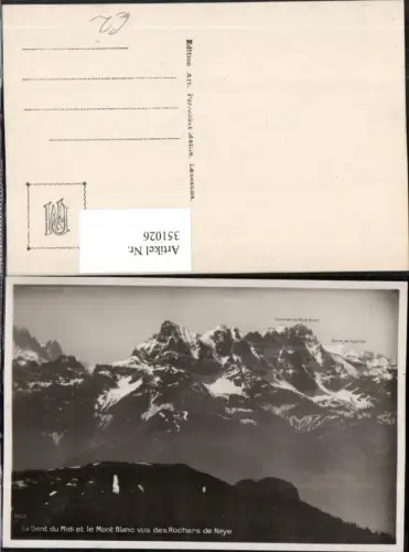 351026,La Dent du Midi et le Mont blanc vus des Rochers de Naye Bergkulisse Kt Waadt