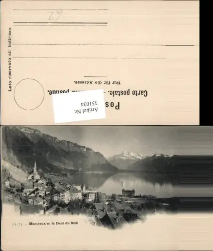 351034,Montreux Totale et la Dents du Midi Bergkulisse Kt Waadt