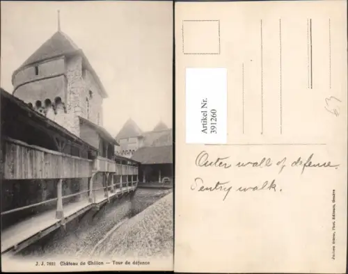 391260,Chateau de Chillon Schloss b. Veytaux Tour de defence Wehrturm Kt Waadt