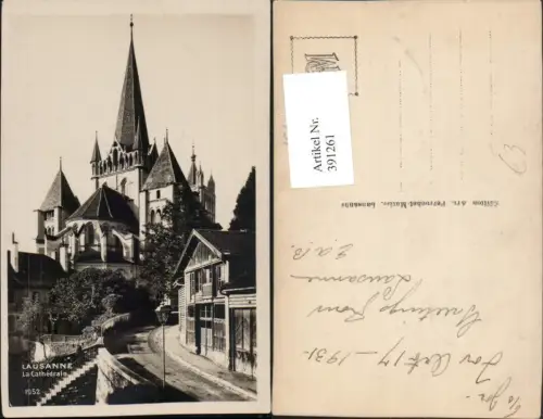 391261,Lausanne La Cathedrale Kirche Kt Waadt