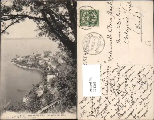 391265,Territet-Montreux vue prise de Glion Teilansicht Kt Waadt