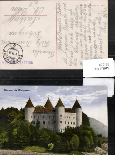 391268,Chateau de Champvent Schloss Kt Waadt