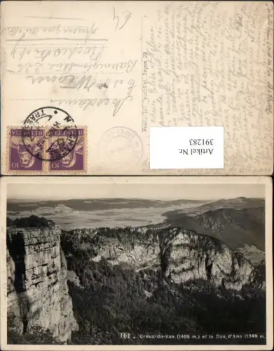 391283,Creux-du-Van et le Dos d'ane Felswand Kt Waadt