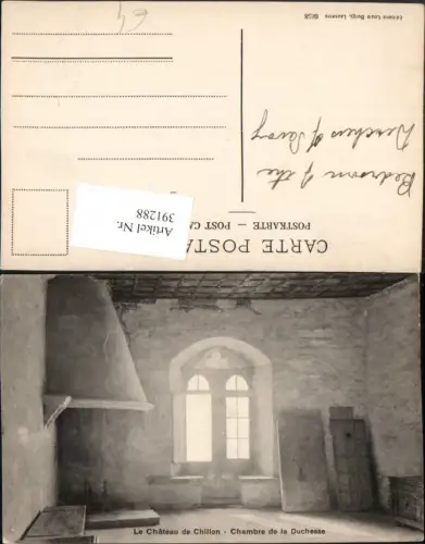 391288,Chateau de Chillon Schloss b. Veytaux Chambre de la Duchesse Kt Waadt