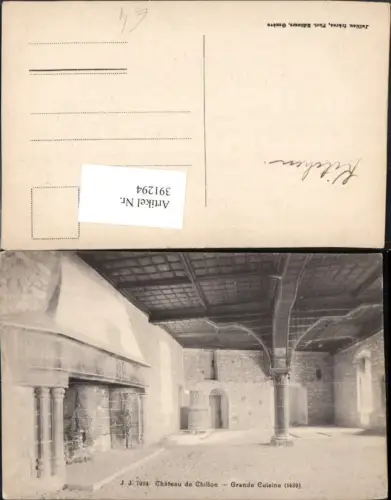 391294,Chateau de Chillon Schloss b. Veytaux Grande Cuisine Innenansicht Kt Waadt