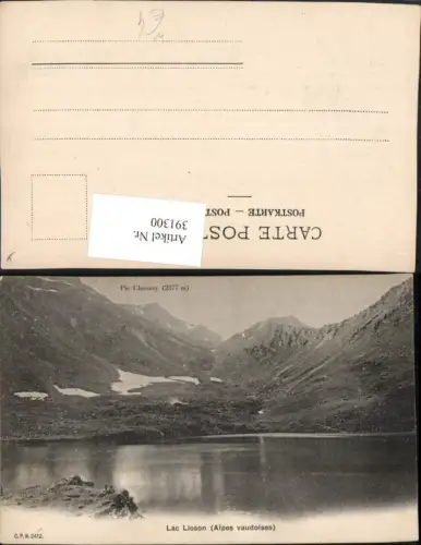 391300,Lac Lioson See b. Ormont-Dessous Pic Chaussy Bergkulisse Kt Waadt