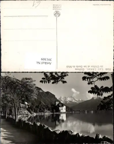 391309,Lac Leman Chateau de Chillon et les Dents du Midi Schloss Kt Waadt