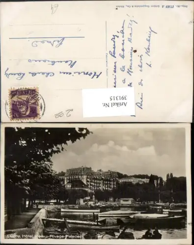 391315,Lausanne Ouchy Hotel Beau-Rivage-Palace Boote Kt Waadt