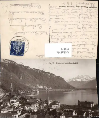 440573,Montreux et la Dent du Midi Totale Bergkulisse Kt Waadt