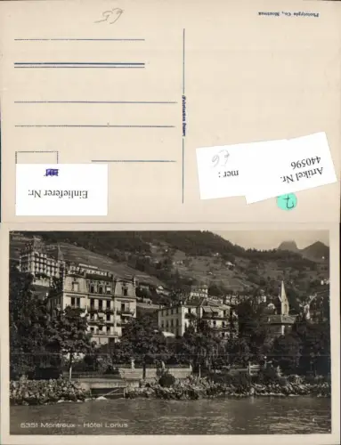 440596,Montreux Hotel Lorius Teilansicht Kt Waadt