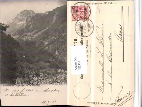 482353,Rochers de Naye b. Veytaux vus de la Colline Bergkulisse Kt Waadt