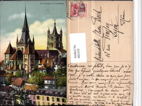 482359,Lausanne La Cathedrale Kirche Kt Waadt