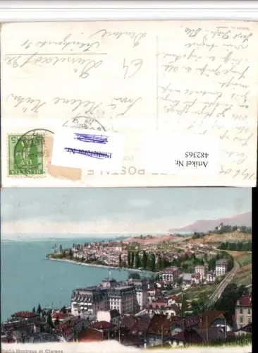 482365,Montreux et Clarens Teilansicht Kt Waadt