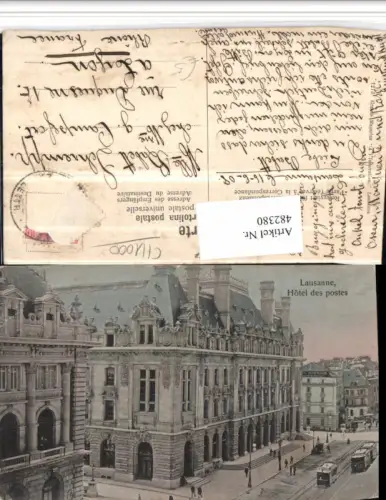 482380,Lausanne Hotel des postes Post Gebäude Kt Waadt