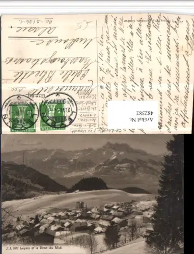 482382,Leysin Totale et Dent du Midi Bergkulisse Winterbild Kt Waadt