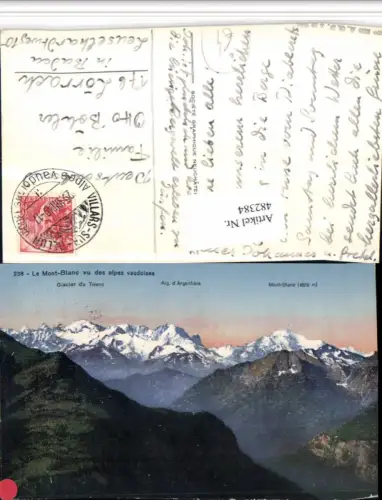 482384,Mont-Blanc vu des alpes vaudoises b. Martigny Bergkulisse Kt Waadt