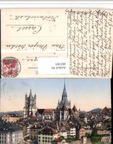 482385,Lausanne Teilansicht Cathedrale Kirche Kt Waadt