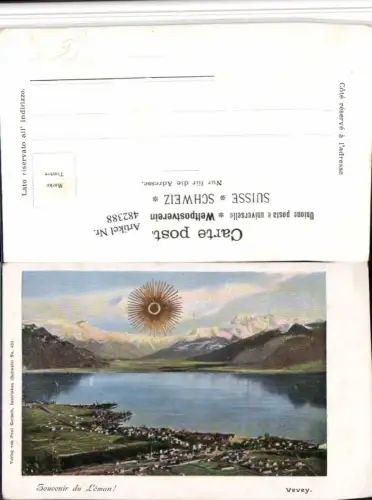 482388,Lac Leman Vevey Totale Bergkulisse Sonne Kt Waadt
