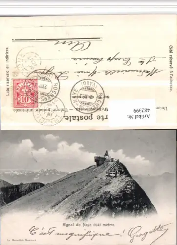 482399,Signal de Naye b. Veytaux Bergkulisse Kt Waadt