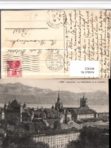 482422,Lausanne La Cathedrale et Chateau Kirche Schloss Kt Waadt