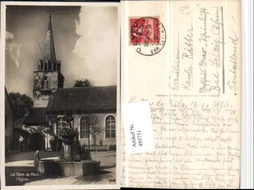 495751,La Tour de Peilz Eglise Kirche Brunnen Kt Waadt