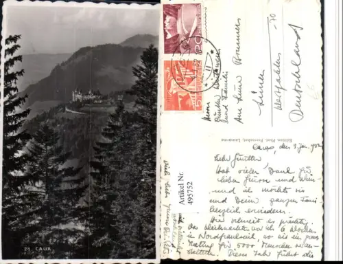 495752,Caux Blick zum Hotel Kt Waadt