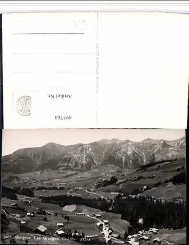 495764,Gerignoz Les Granges Chateau d'Oex Totale Bergkulisse Kt Waadt