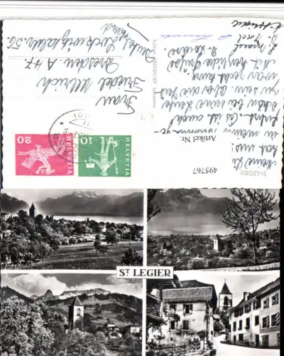 495767,St. Legier Totale Kirche Motiv Mehrbildkarte Kt Waadt
