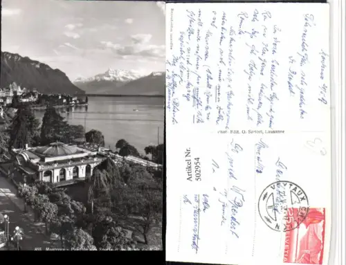 502954,Montreux Pavillon des Sports et Dents du Midi Bergkulisse Kt Waadt