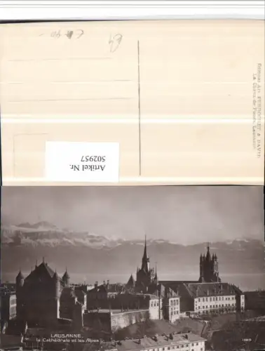 502957,Lausanne Cathedrale et les Alpes Kirche Bergkulisse Kt Waadt