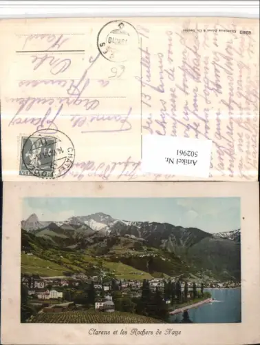 502961,Clarens et les Rochers de Nace Bergkulisse Kt Waadt