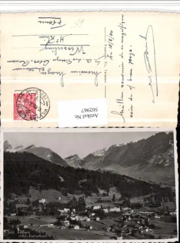 502967,Villars et les Argentines Totale Bergkulisse Kt Waadt