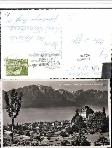502970,Clarens Chateau Chatelard et Grammont Schloss Bergkulisse Kt Waadt