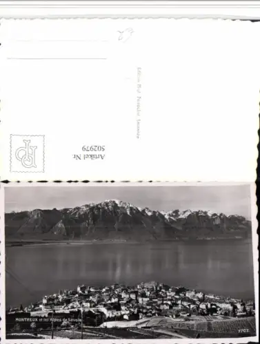 502979,Montreux et les Alpes de Savoie Totale Bergkulisse Kt Waadt