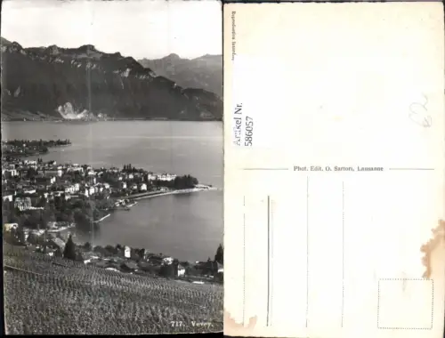 586057,Vevey Ansicht m. Genfersee Switzerland