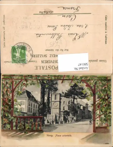 586147,Präge Litho Vevey Place orientale Switzerland