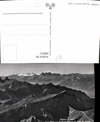586611,Foto Ak Rochers-de-Naye Mont Blanc les Dents du Midi Veytaux Montreux Switzerland