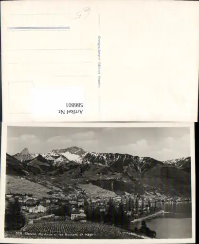 586801,Foto Ak Glarens Montreux et les Rochers de Naye Switzerland