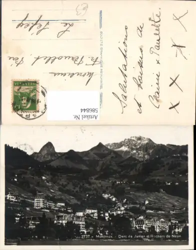 586844,Foto Ak Montreux Dent de Jaman et Rochers de Naye Switzerland