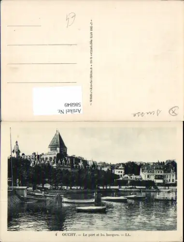 586849,Lausanne Ouchy Le port et les barques Hafen Boote Switzerland