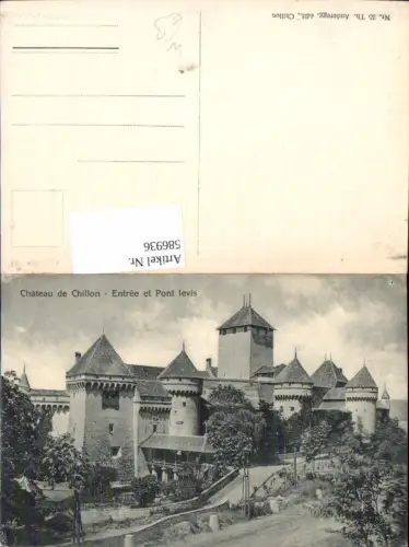 586936,Veytaux Chateau de Chillon Entree et Pont Ievis Switzerland