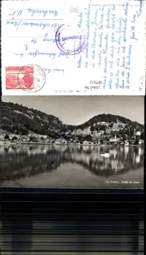 587012,Foto Ak Le Pont Valle d Joux Boot L’Abbaye Switzerland Stempel Freigegeben Österr. Zensurstelle