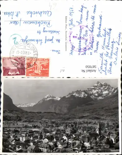 587050,Foto Ak Bex et Dents du Midi Stempel Freigegeben Österr. Zensurstelle Switzerland