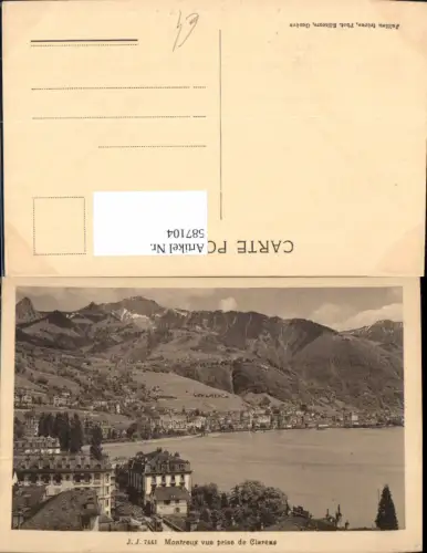 587104,Montreux vue prise de Clarens Switzerland